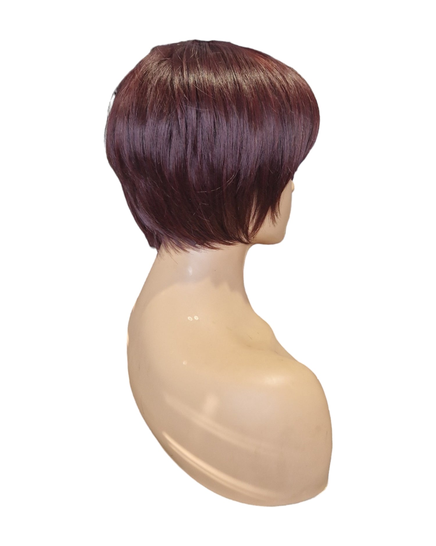 Short Plum Purple Chic Pageboy Wig. Victoria-CelebWigs