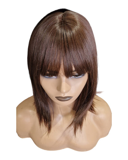 Dark Brown Bob Hairstyle Wig. Riley-CelebWigs