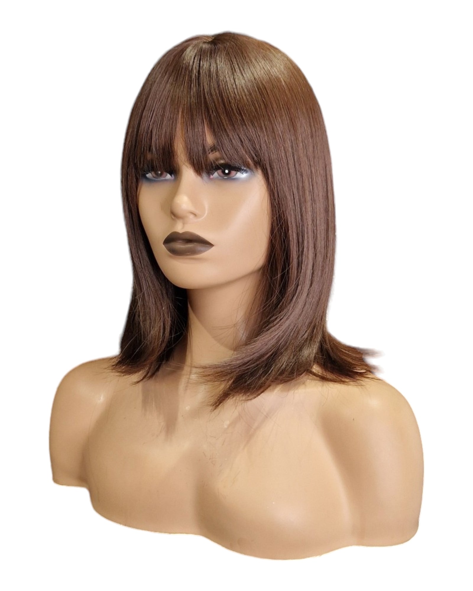 Dark Brown Bob Hairstyle Wig. Riley-CelebWigs