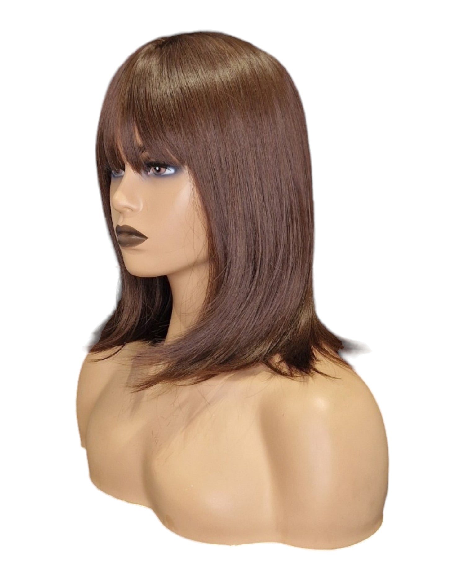 Dark Brown Bob Hairstyle Wig. Riley-CelebWigs