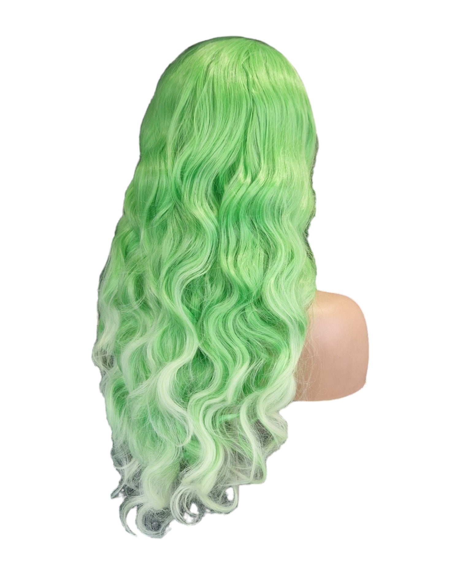 Green Ombre Wavy Lace Front Wig. Viper-CelebWigs