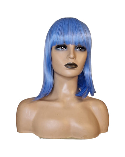 Pastel Blue Bobbed Bob Hairstyle Wig. Isla-CelebWigs