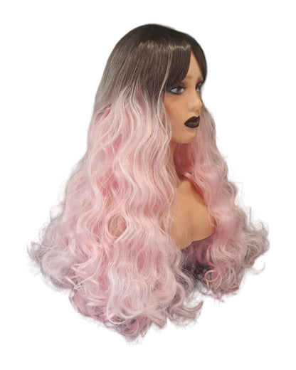 Pastel Pink Ombre Cosplay Festival Drag Wig. Troya.-CelebWigs