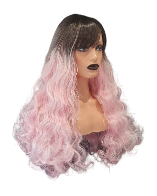 Pastel Pink Ombre Cosplay Festival Drag Wig. Troya.
