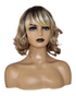 Chic Chocolate Blonde Short Wavy Wig. AJ-CelebWigs