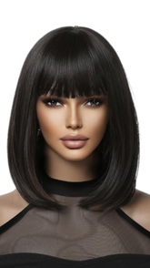 Dark Chocolate Brown Bob Wig. Faith.-CelebWigs