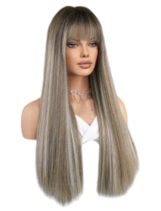 Silver Ash Blonde Straight Wig. Jossie.-CelebWigs