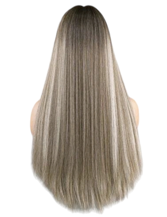 Silver Ash Blonde Straight Wig. Jossie.-CelebWigs