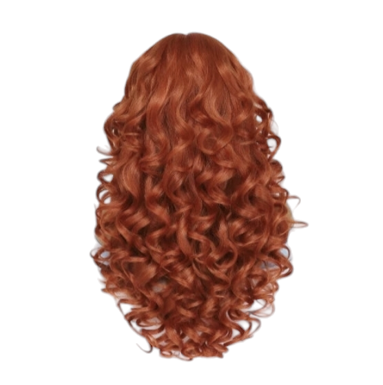 Ginger Orange Curly Lace Front Wig. Glueless Middle Part Wig. Zena