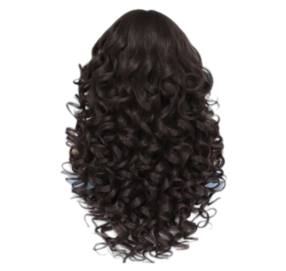 Curly Lace Front Wig. Middle Parting Dark Brown. Zena