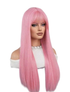 Pink Long Straight Wig. Janey