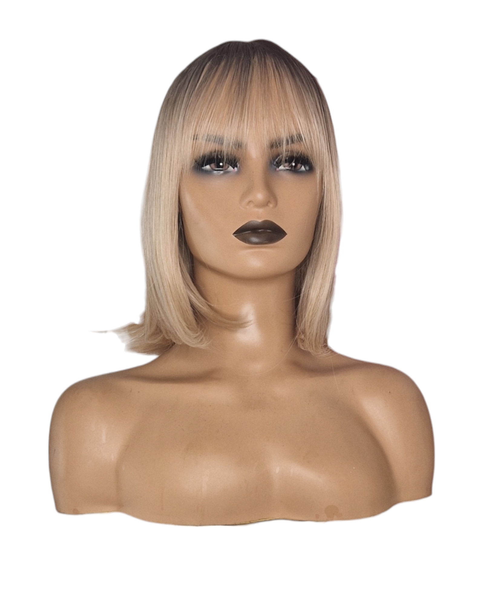 Short Blonde Bob Hairstyle Wig. Rooted Blonde Tasha