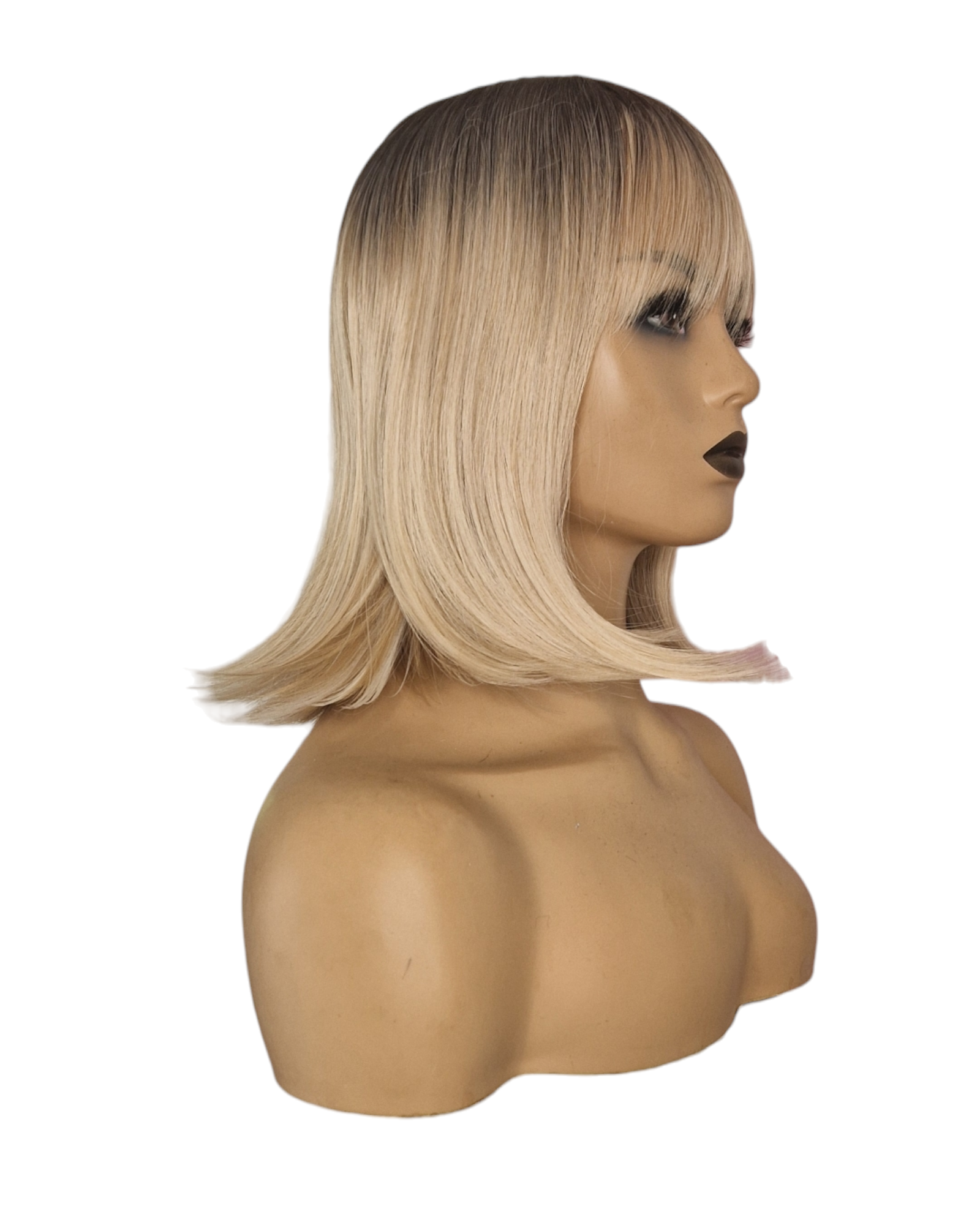 Short Blonde Bob Hairstyle Wig. Rooted Blonde Tasha