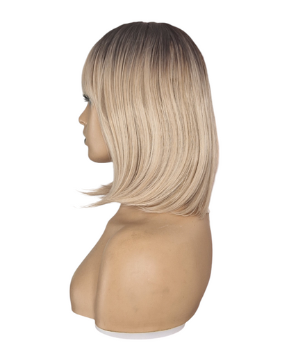 Short Blonde Bob Hairstyle Wig. Rooted Blonde Tasha