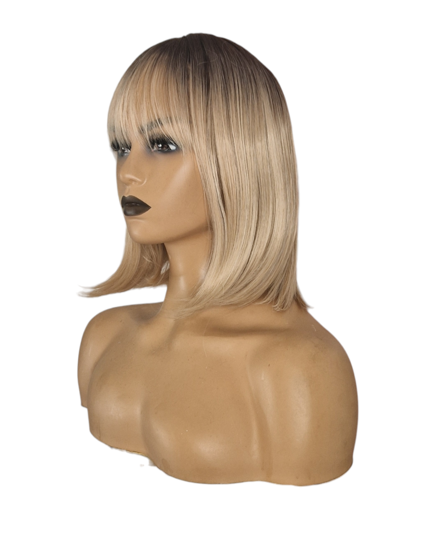 Short Blonde Bob Hairstyle Wig. Rooted Blonde Tasha