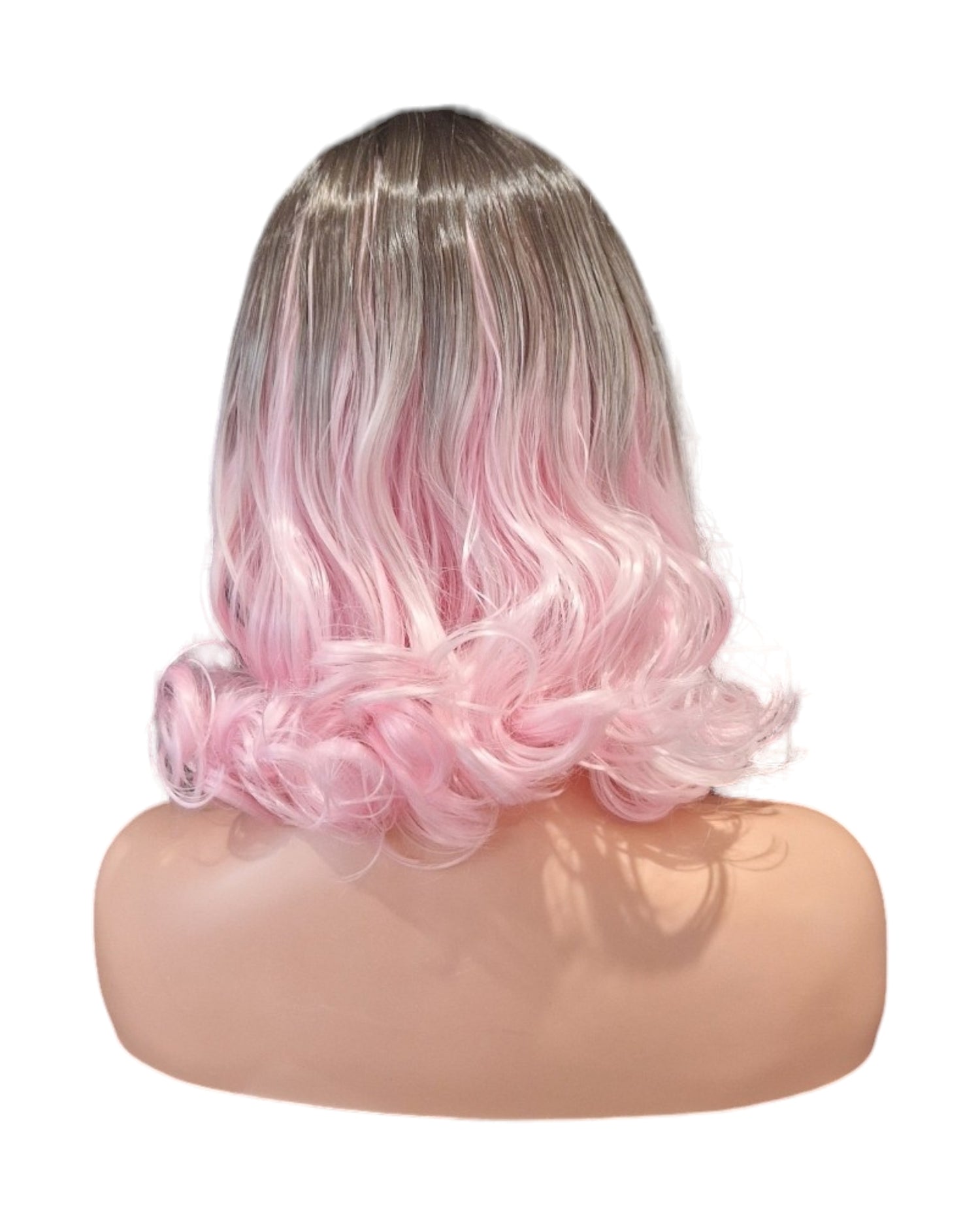 Pastel Pink Ombre Cosplay Bob Wig.-CelebWigs