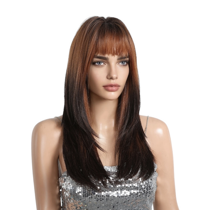 Ombre Copper Brown Wig. Rustie.-CelebWigs