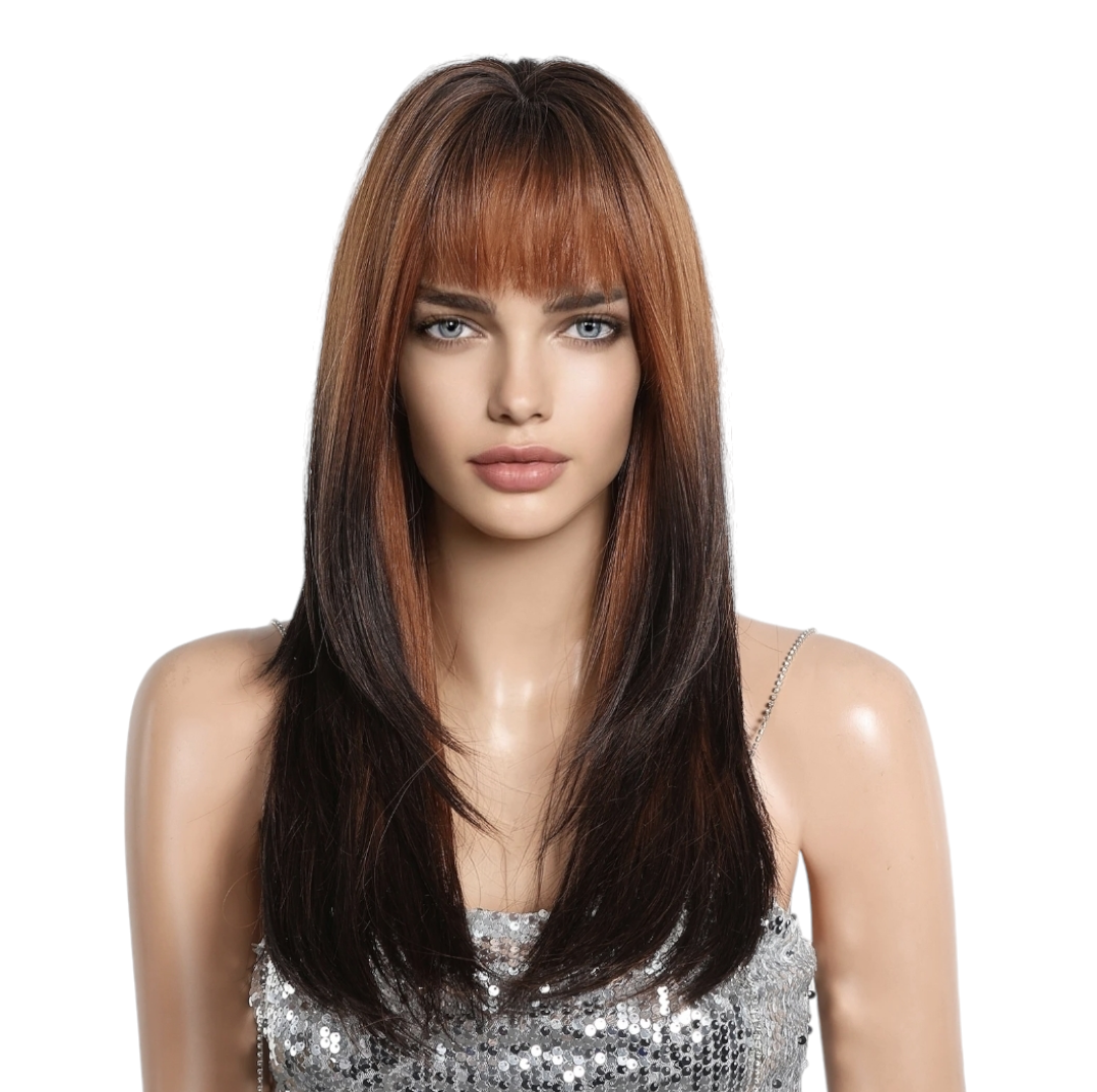 Ombre Copper Brown Wig. Rustie.-CelebWigs