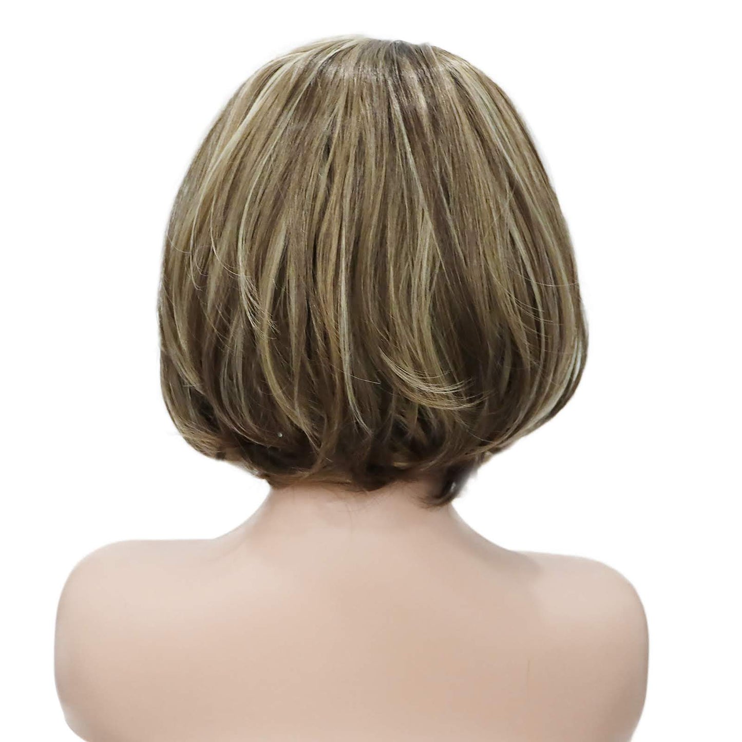 Brown & Blonde Butterfly Bob Lace Front Wig. Abigail