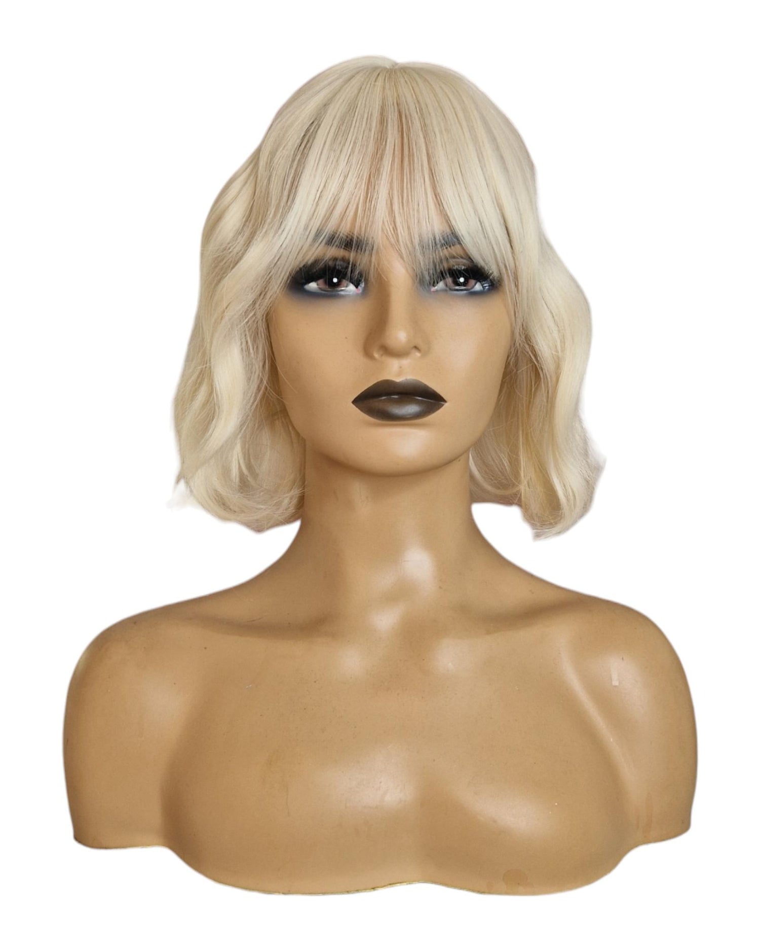 Blonde Wavy Bob Wig. Sable.