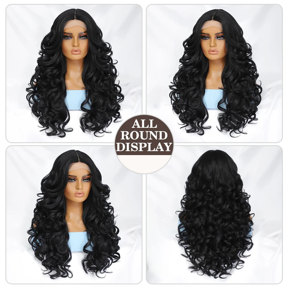 Blonde Curly Synthetic Lace Front Wig. Glueless T Part Lace Glamour. Zena