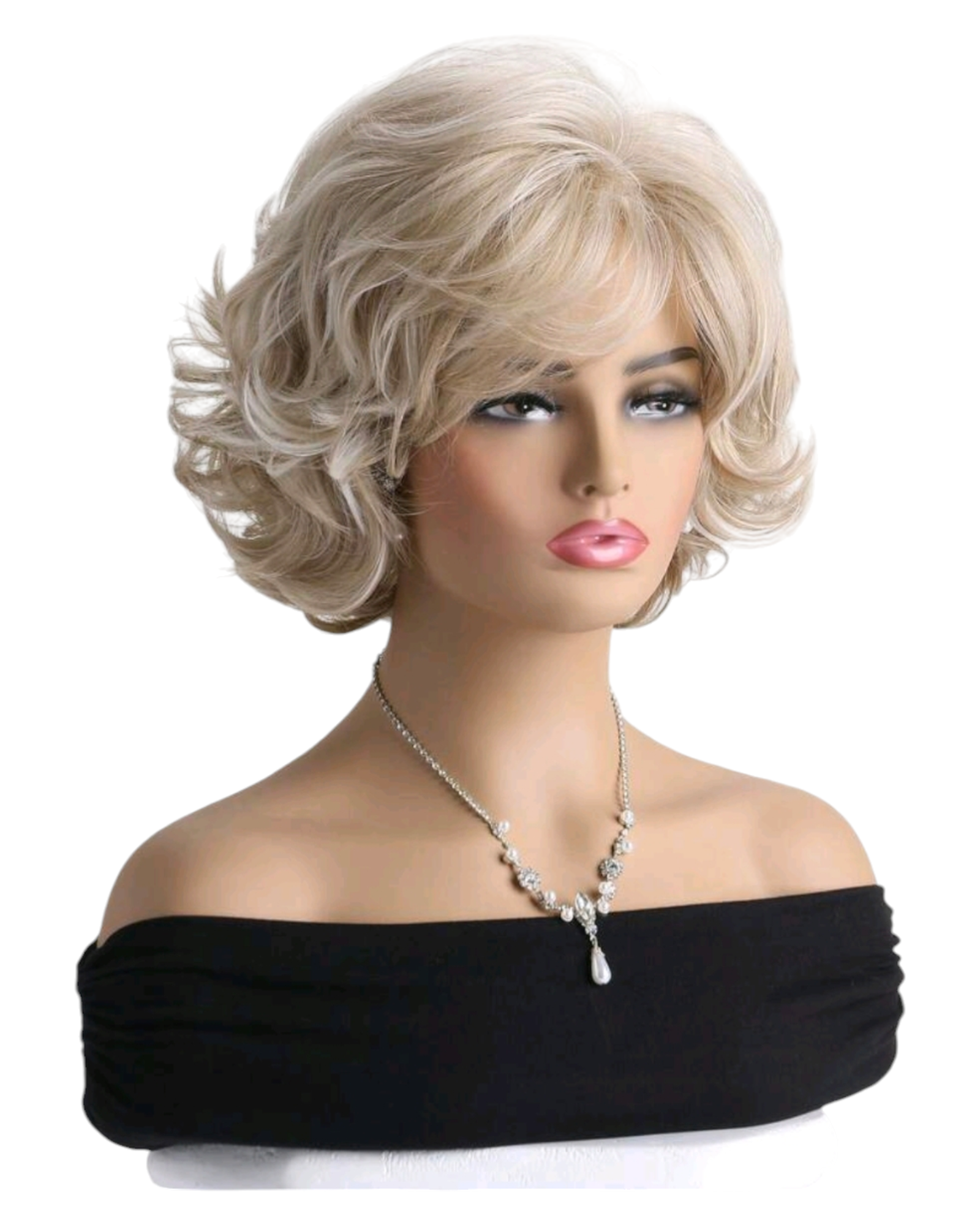 Blonde Short Bouncy Bob Wig. Maeve.-CelebWigs