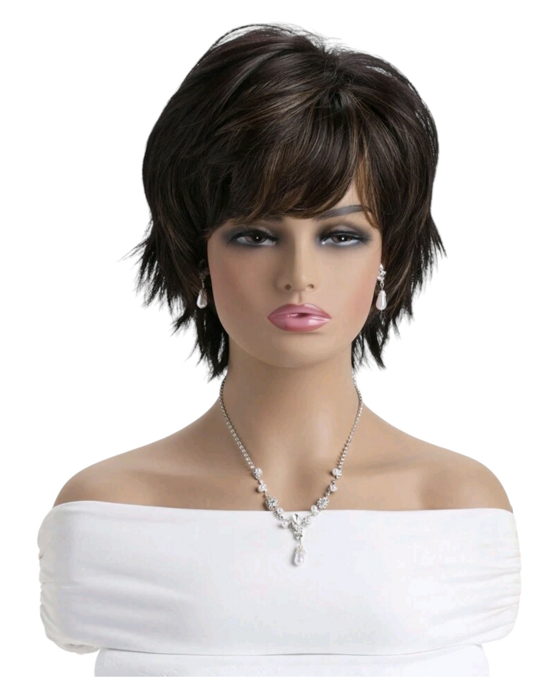 Short, Chic Choppy Wig. Louisa-CelebWigs