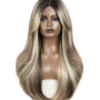 Silver Blonde Middle Part Lace Front Wig. Tai