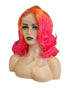 Neon Pink & Orange Marilyn Style Lace Front Wig. Vera-CelebWigs