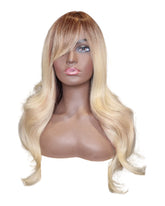 Wavy Long Blonde Brown Wig. Thea-CelebWigs