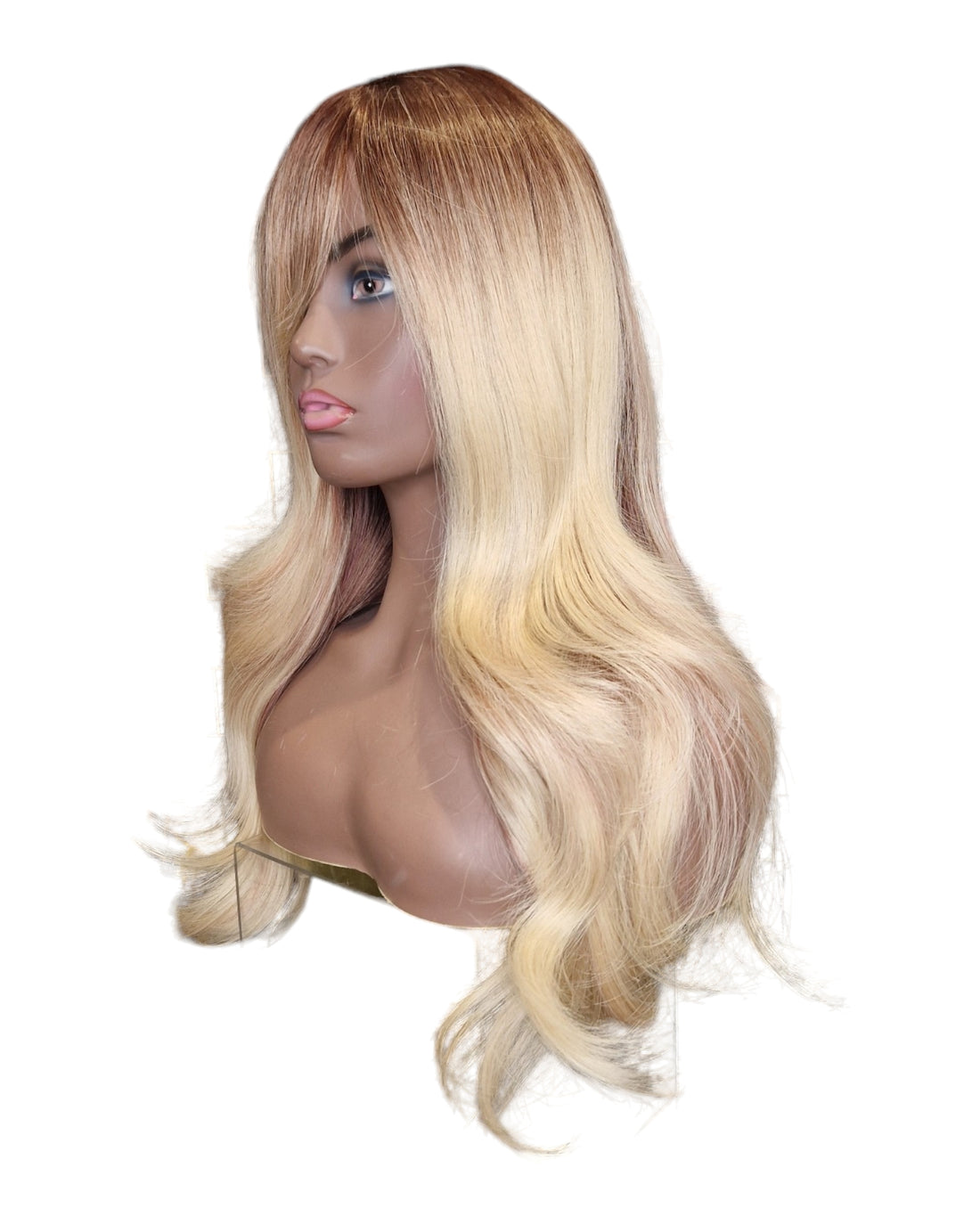 Wavy Long Blonde Brown Wig. Thea-CelebWigs