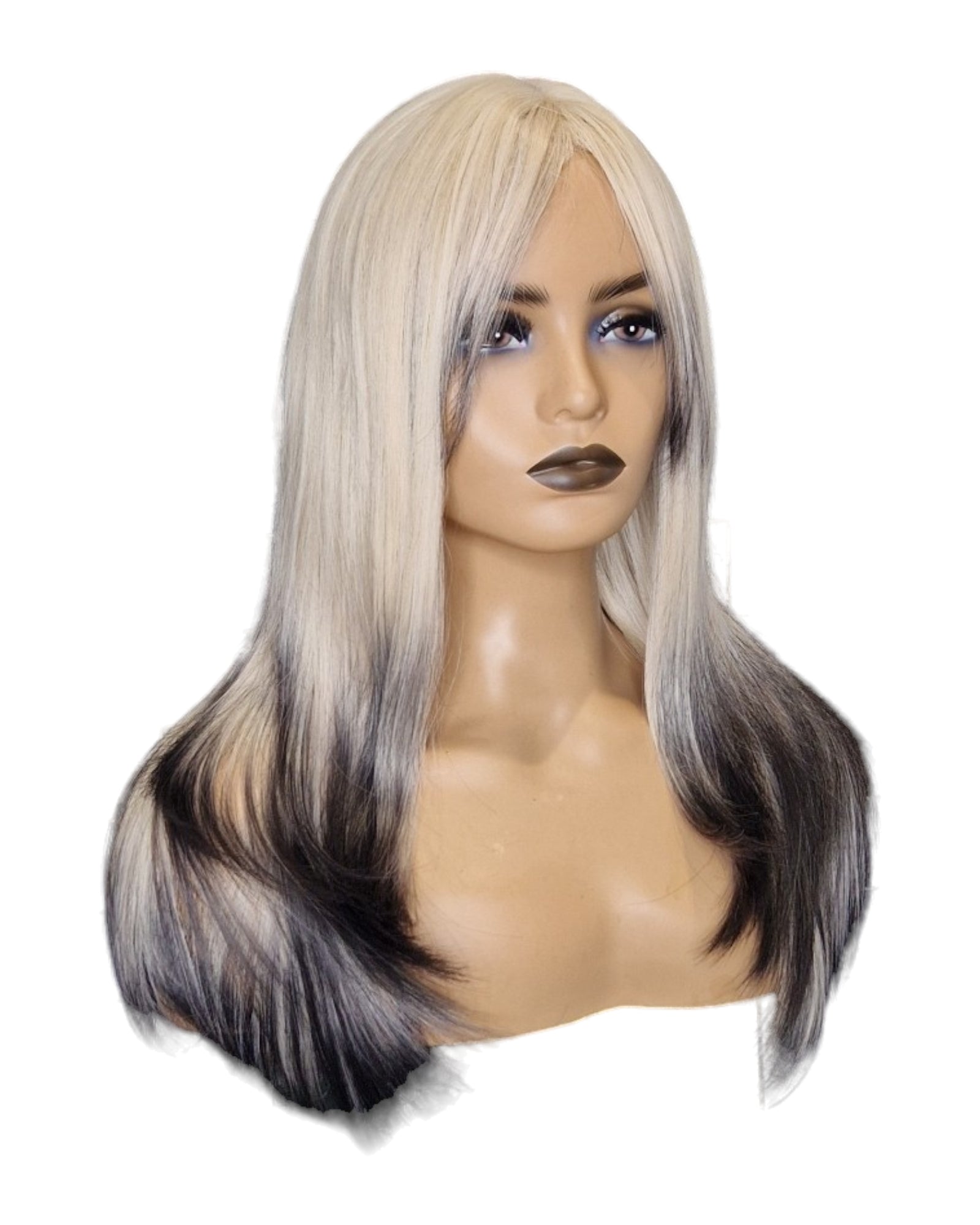 Long Balayage Blonde Highlights Wig Dip Dyed Wigs Celebwigs 0094