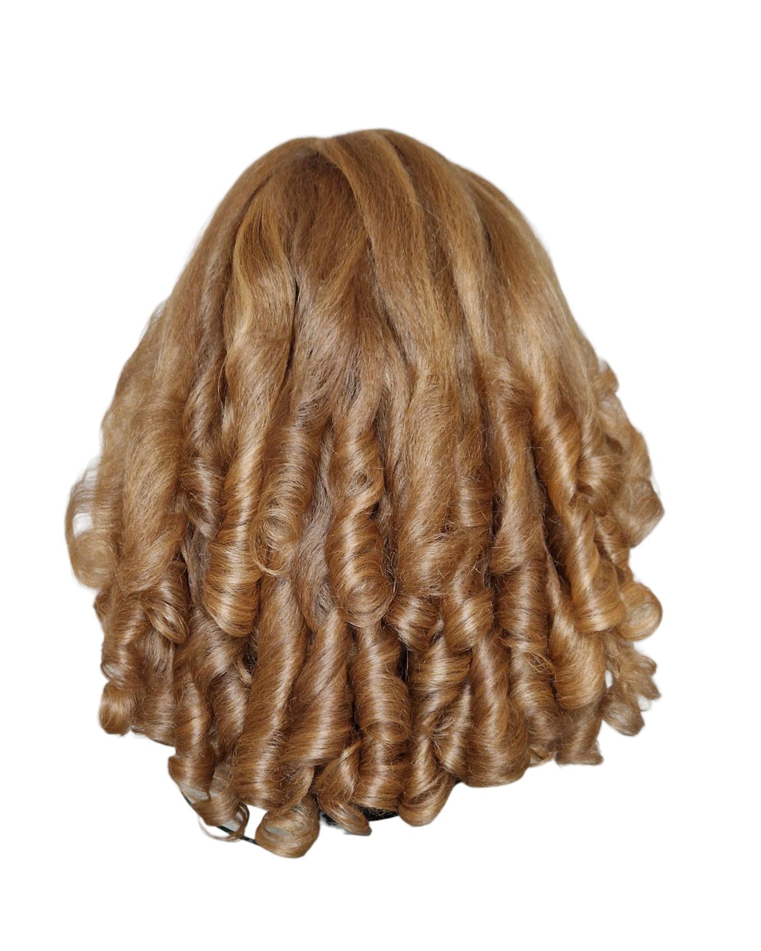 Apricot Blonde Barrel Curl Lace Front Wig. Basha