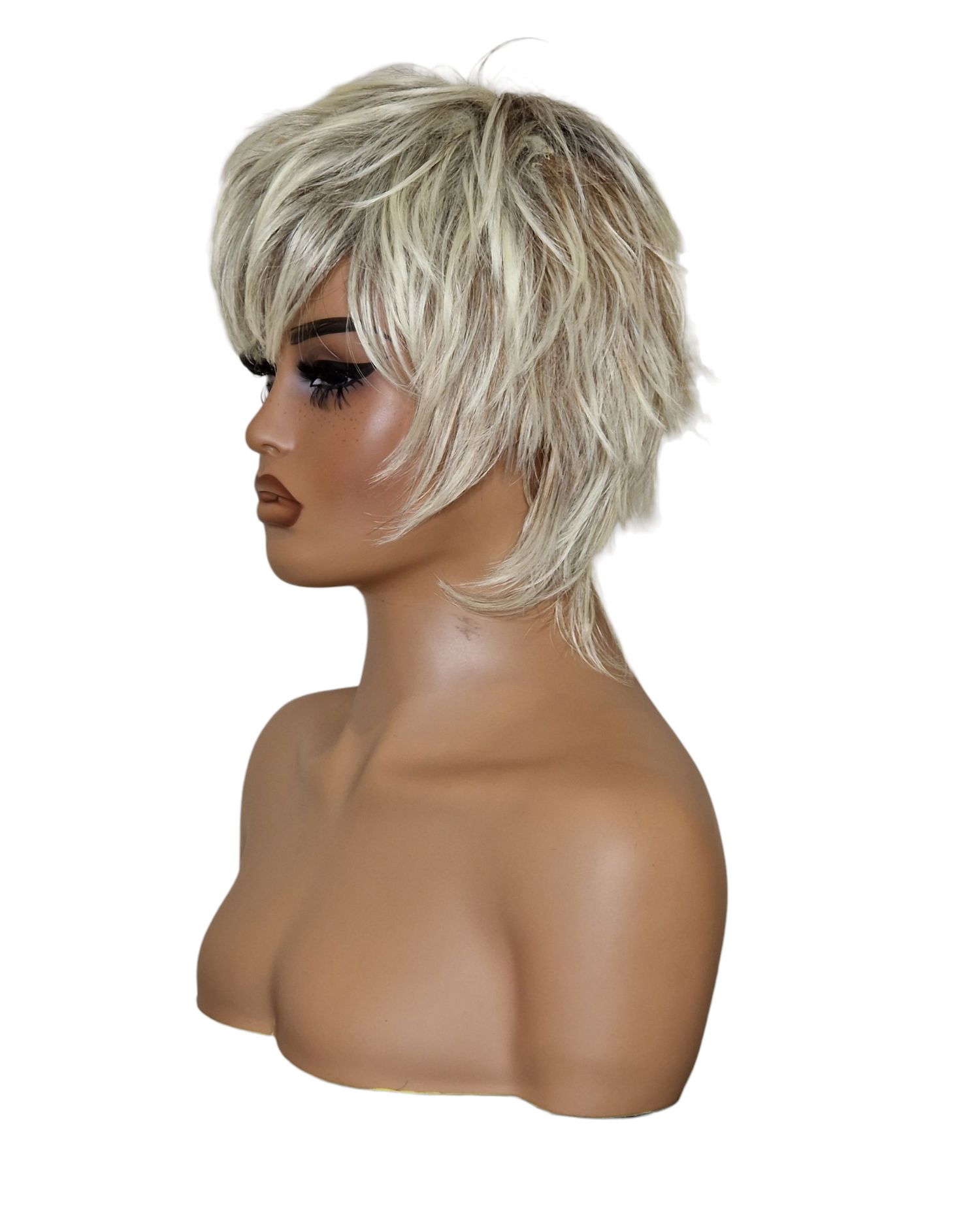 Short Ash Blonde Urchin Cut Wig. Camilla