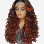 Auburn Ombre Curly Lace Front Wig. Zena