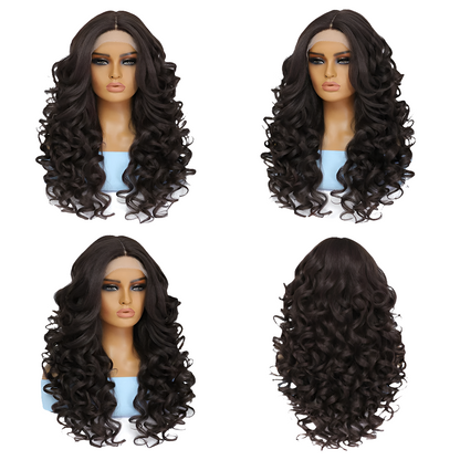 Black Curly Lace Front wig