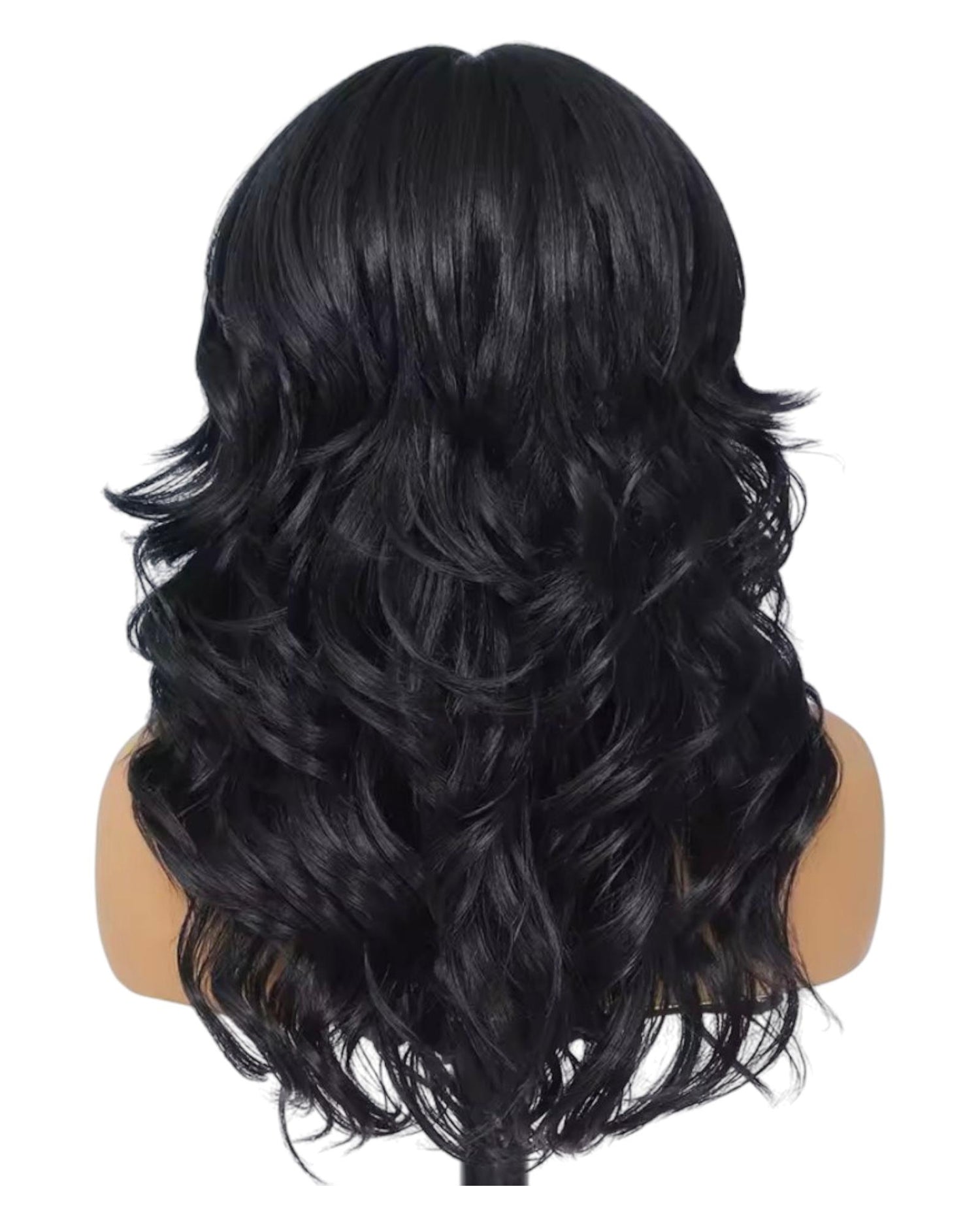 Black Layered Lace Front Wig. Bari