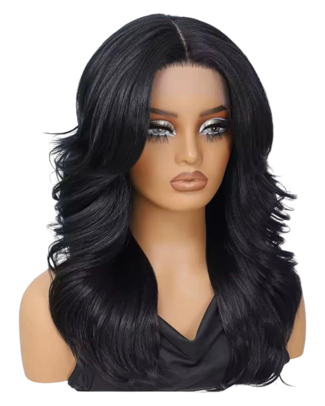 Black Layered Lace Front Wig. Bari