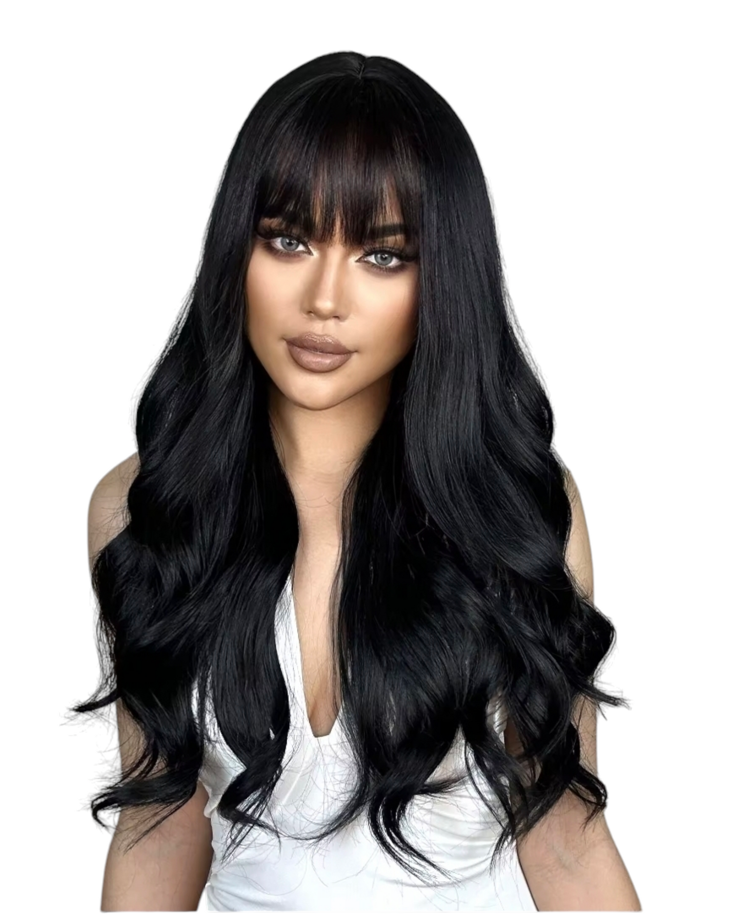 Black Long Wavy Wig With Bangs. Fate.