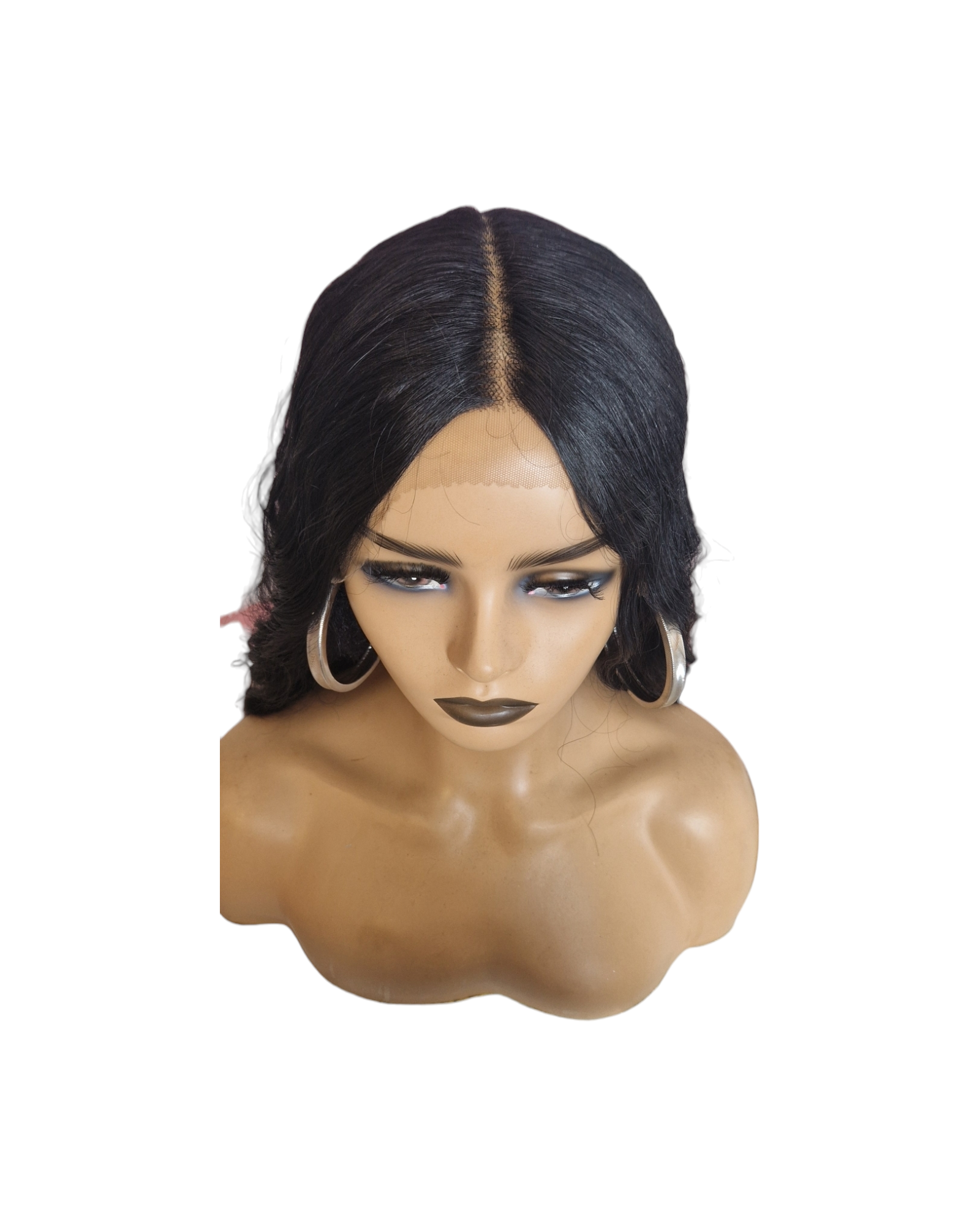 Black Wavy T Part Lace Front Wig. Whitley