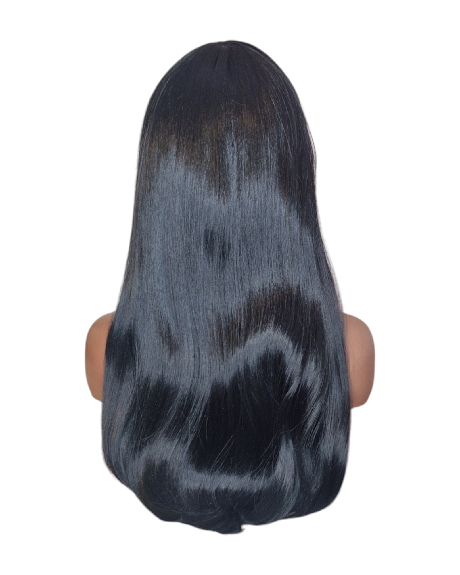 Black Long Wig With Fringe. Farai