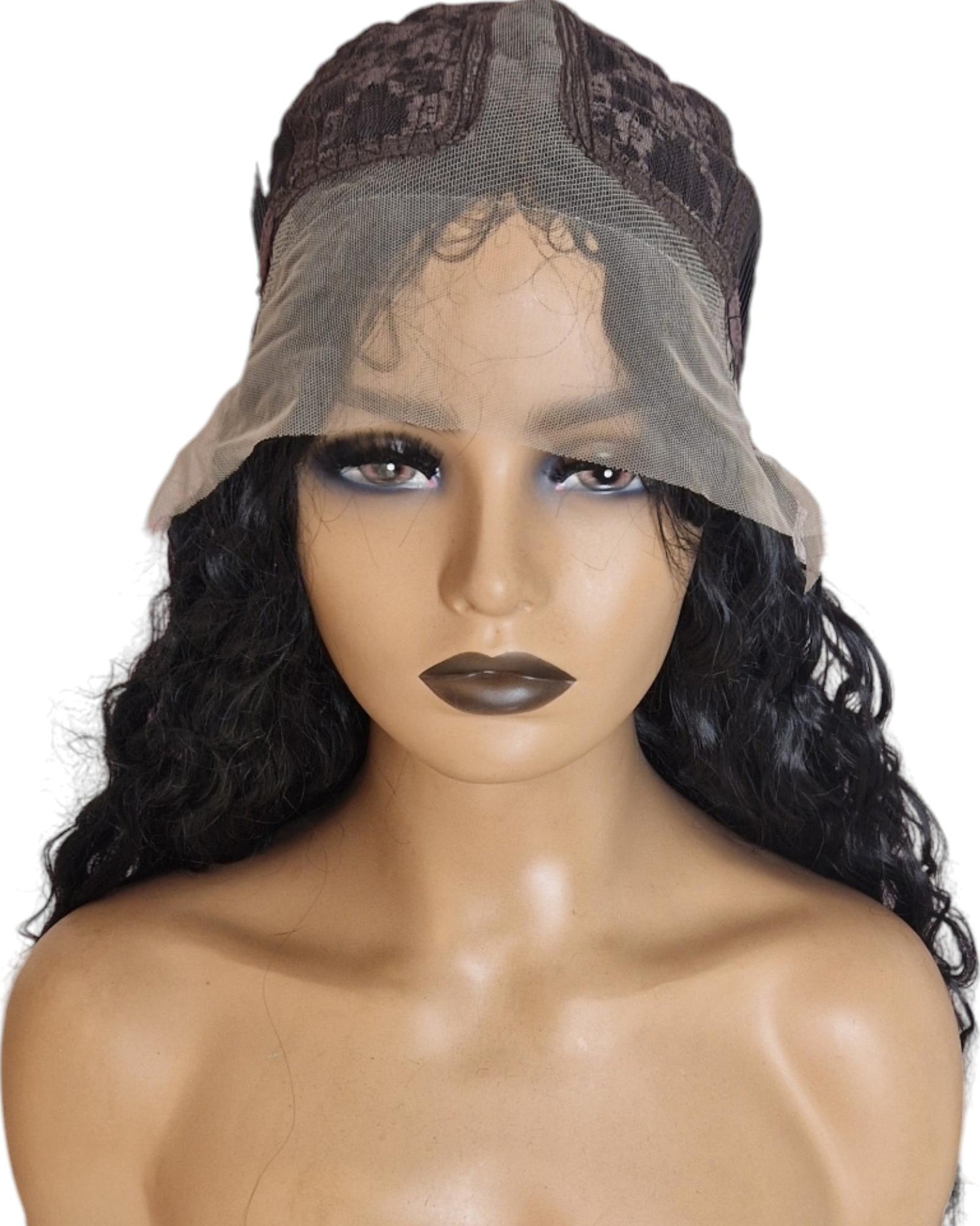 T Part Natural Curl Lace Front Black Wig. Starlet.