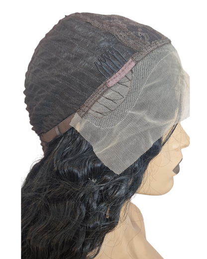 T Part Natural Curl Lace Front Black Wig. Starlet.