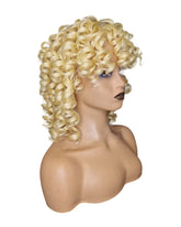 Blonde Corkscrew Curls Bob Style Wig. Prya-CelebWigs