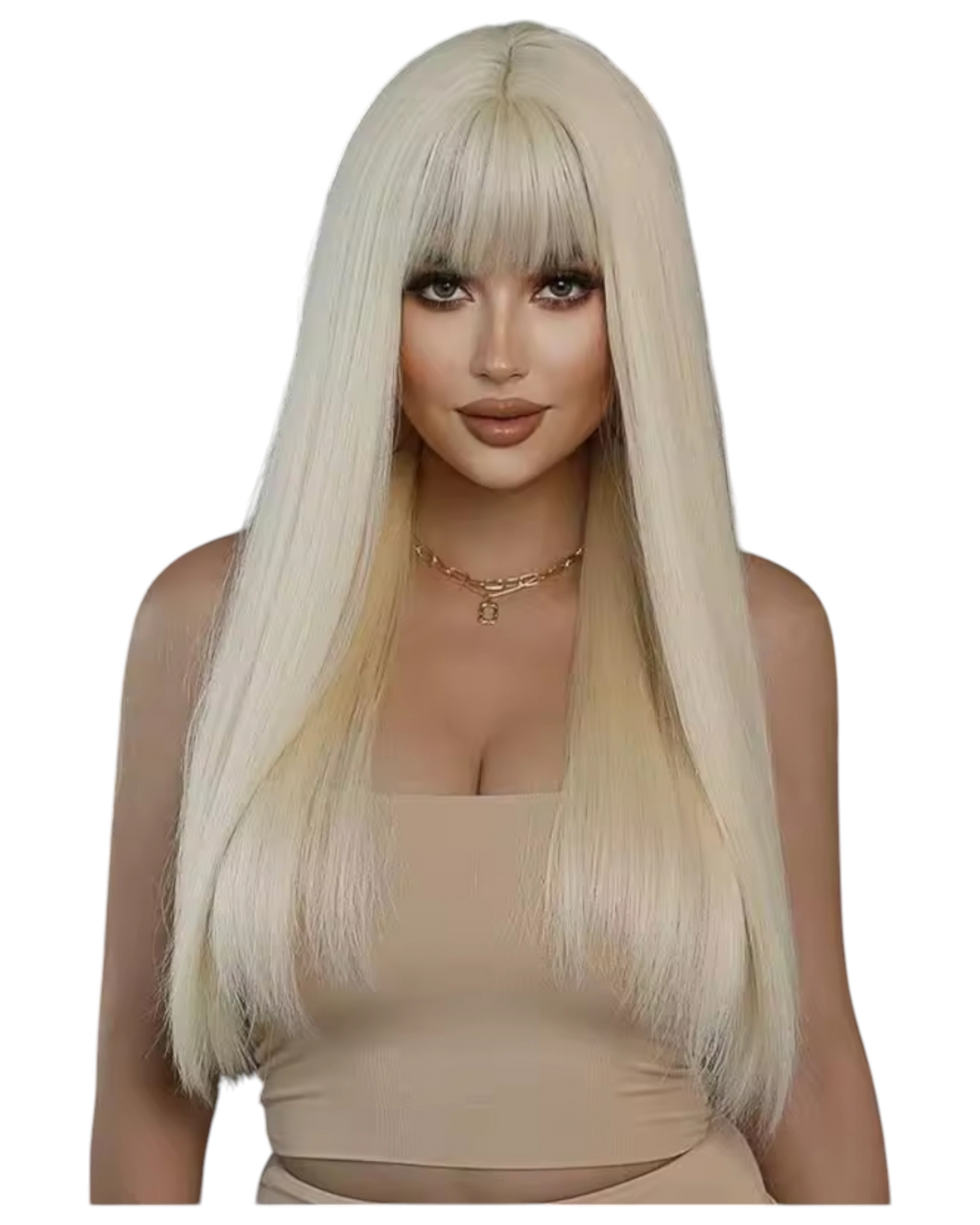 Blonde Straight Wig With Fringe. Roxette