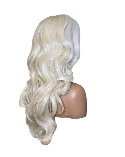 Blonde White Streaked Lace Front Wig.