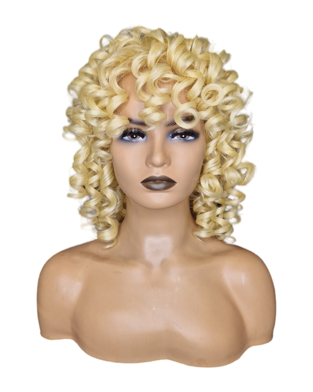 Blonde Corkscrew Curls Bob Style Wig. Prya
