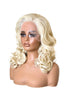 Platinum Blonde Curls Lace Front Wig. Jayne.