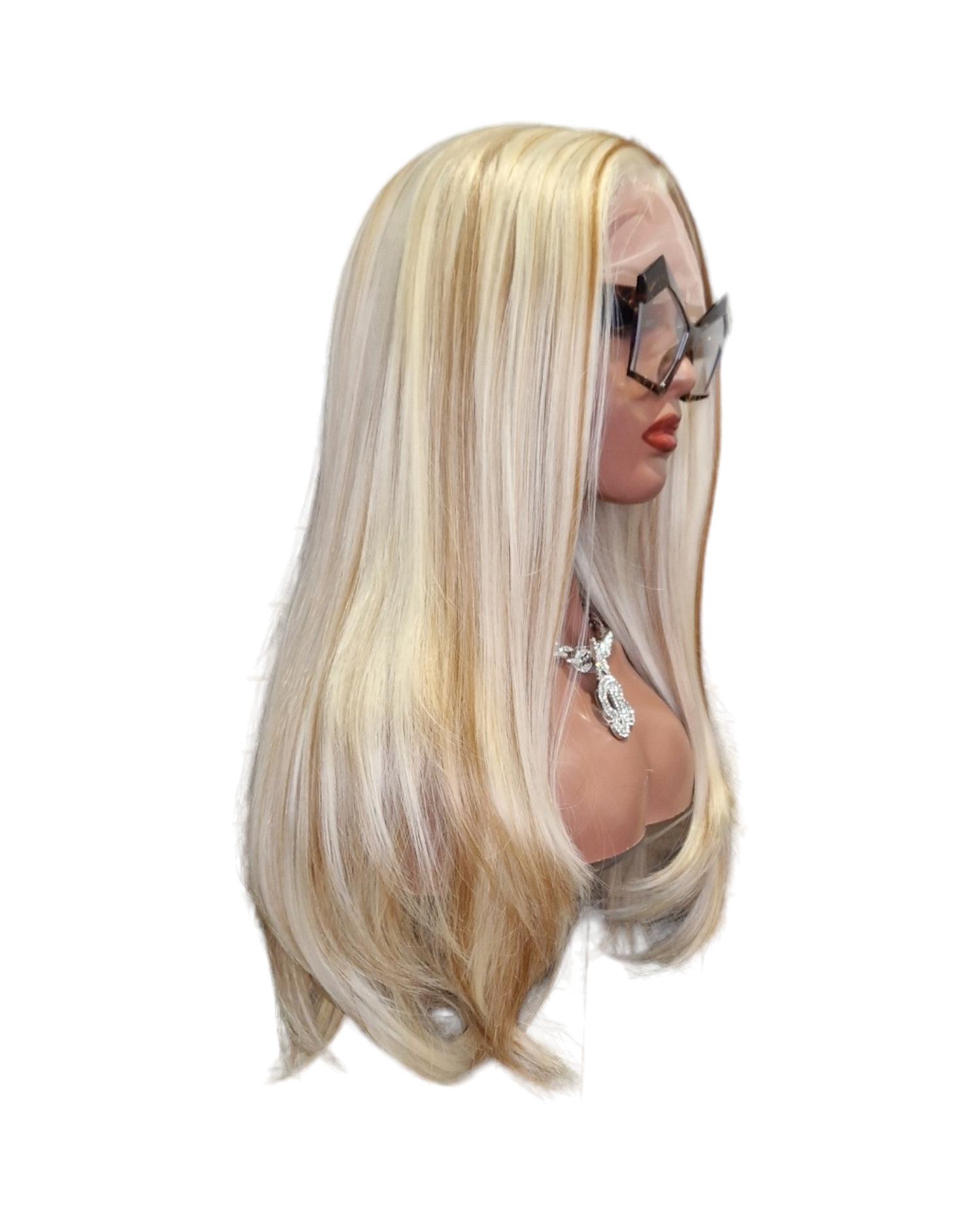 Blonde Blended Highlights Lace Front Wig. Aurora-CelebWigs