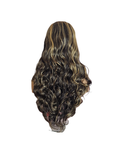 Brown Blonde Streaked Lace Front Wig. West